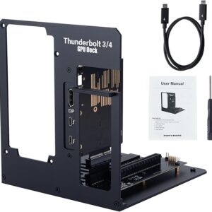 eGPU Enclosure Thunderbolt 3/4 USB4 40Gbps PD 85W Charging External GPU Dock Compatible with NVIDIA/AMD Graphics Cards on Win 10/11 Linux System, ATX Power Supply (MK-L18)